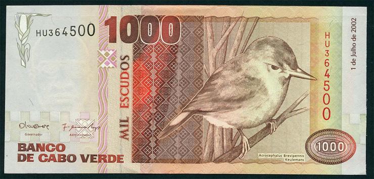 Kap Verde / Cape Verde P.65b 1000 Escudos 2002 (1) 
