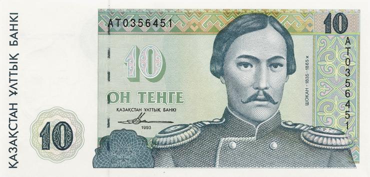 Kasachstan / Kazakhstan P.10 10 Tenge 1993 (1) 