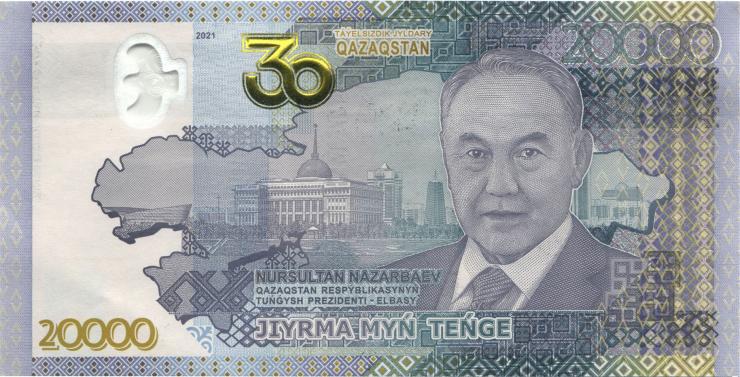 Kasachstan / Kazakhstan P.Neu 20.000 Tenge 2021 Gedenkbanknote (1) 