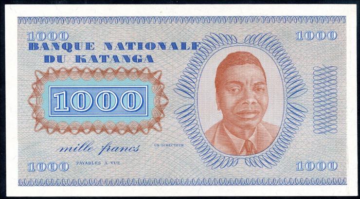 Katanga P.10r 1000 Francs 1960 (1) 
