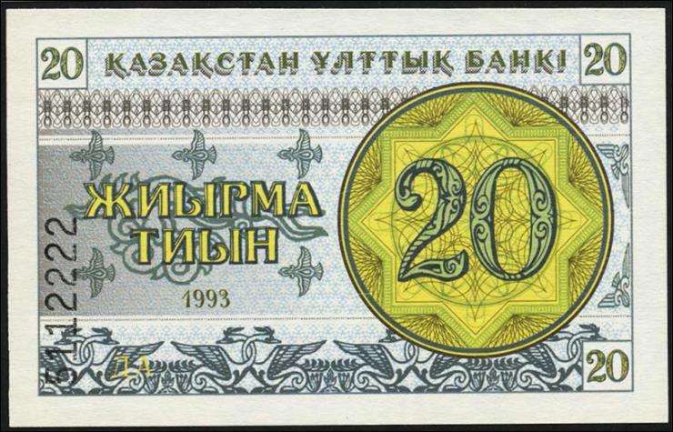 Kasachstan / Kazakhstan P.05a 20 Tyin 1993 (1) 