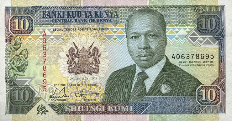 Kenia / Kenya P.24d 10 Shillings 1992 (1) 