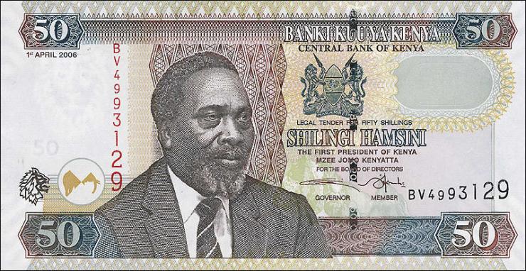 Kenia / Kenya P.47b 50 Shillings 2006 (1) 