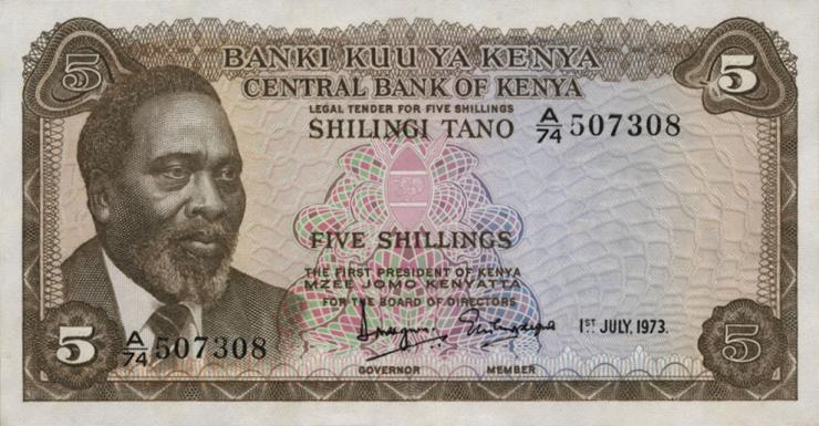 Kenia / Kenya P.06d 5 Shillings 1973 (1) 