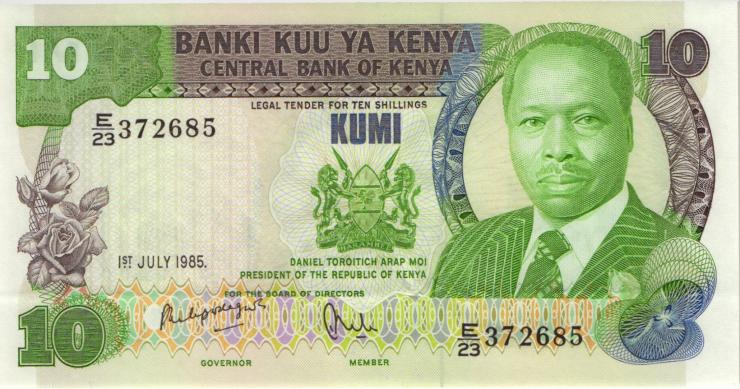 Kenia / Kenya P.20d 10 Shillings 1985 (1) 