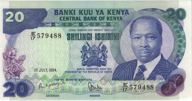 Kenia / Kenya P.21c 20 Shillings 1984 (1) 