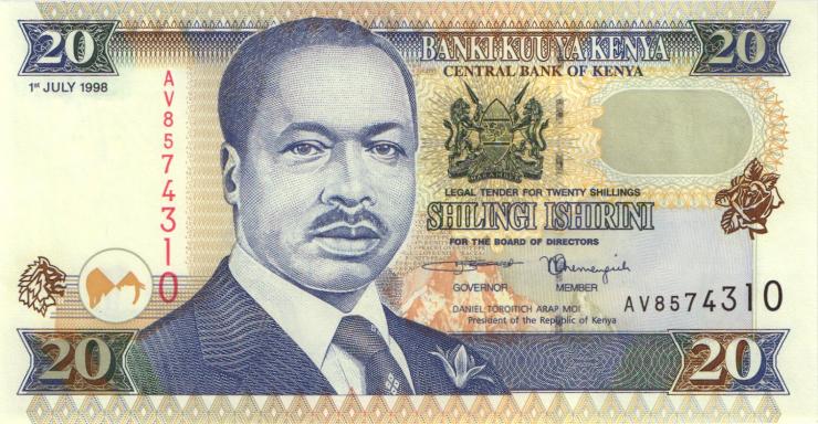 Kenia / Kenya P.35c 20 Shillings 1998 (1) 