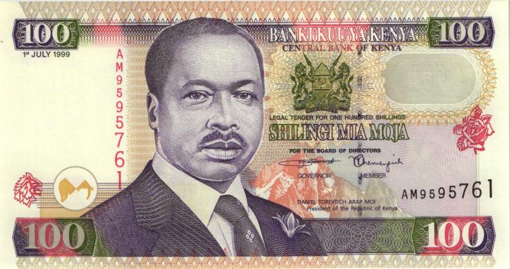 Kenia / Kenya P.37d 100 Shillings 1999 (1) 