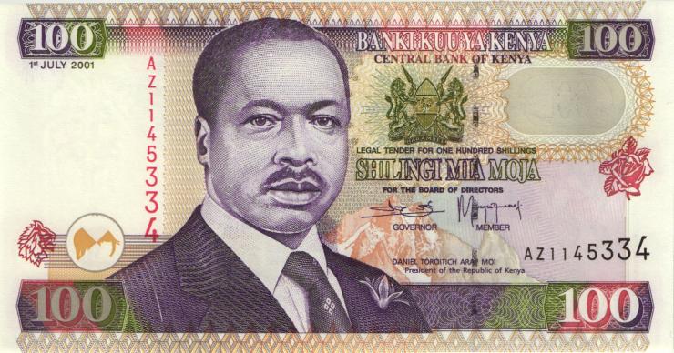 Kenia / Kenya P.37f 100 Shillings 2001 (1) 