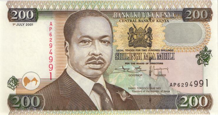 Kenia / Kenya P.38f 200 Shillings 2001 (1) 