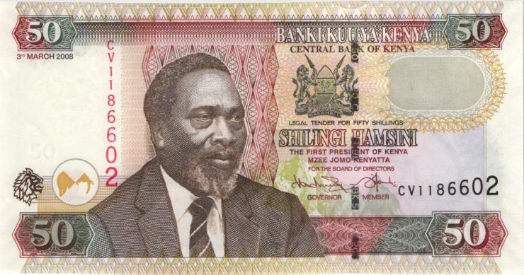 Kenia / Kenya P.47c 50 Shillings 2008 (1) 