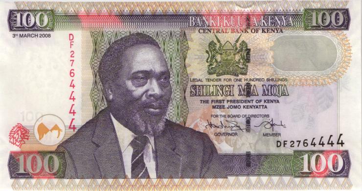 Kenia / Kenya P.48c 100 Shillings 2008 (1) 