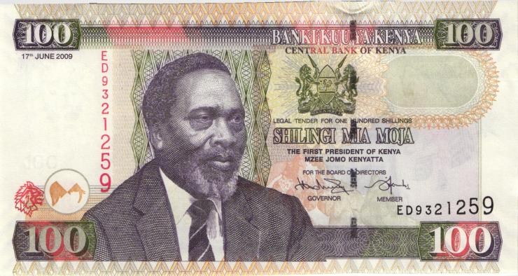 Kenia / Kenya P.48d 100 Shillings 2009 (1) 