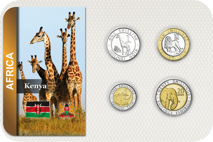 Kursmünzensatz Kenia / Coin Set Kenya 