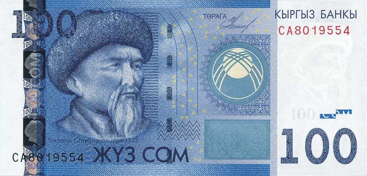 Kirgistan / Kyrgyzstan P.26a 100 Som 2009 (1) 