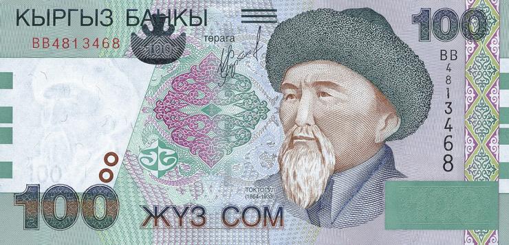Kirgistan / Kyrgyzstan P.21 100 Som 2002 (1) 