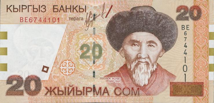 Kirgistan / Kyrgyzstan P.19 20 Som 2002 (1) 