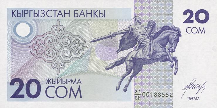 Kirgistan / Kyrgyzstan P.06 20 Som (1993) (1) 