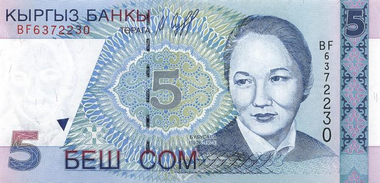 Kirgistan / Kyrgyzstan P.13 5 Som 1997 (1) 