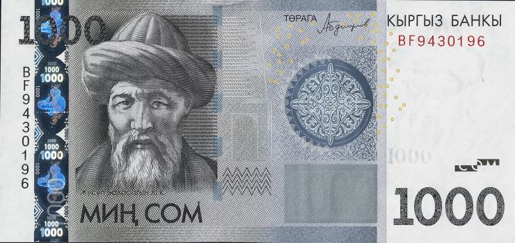 Kirgistan / Kyrgyzstan P.29b 1000 Som 2016 (1) 
