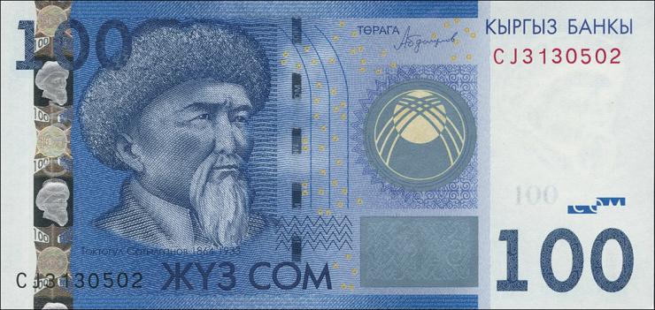 Kirgistan / Kyrgyzstan P.26b 100 Som 2016 (1) 