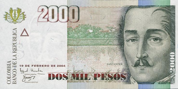 Kolumbien / Colombia P.451 2000 Pesos 2000-05 (1) 