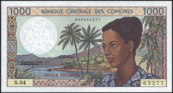 Komoren / Comoros P.11b 1000 Francs (1994) (1) 