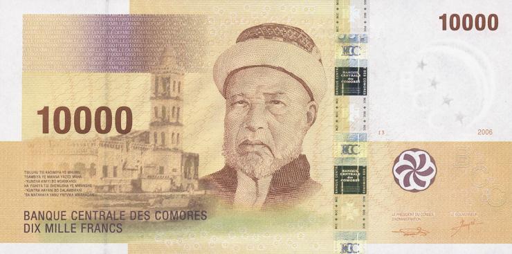 Komoren / Comoros P.19a 10000 Francs 2006 (1) 