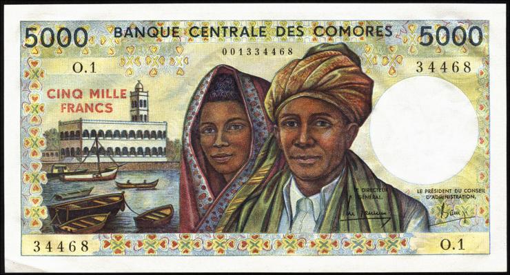 Komoren / Comoros P.12a 5000 Francs (1984-) (1) 