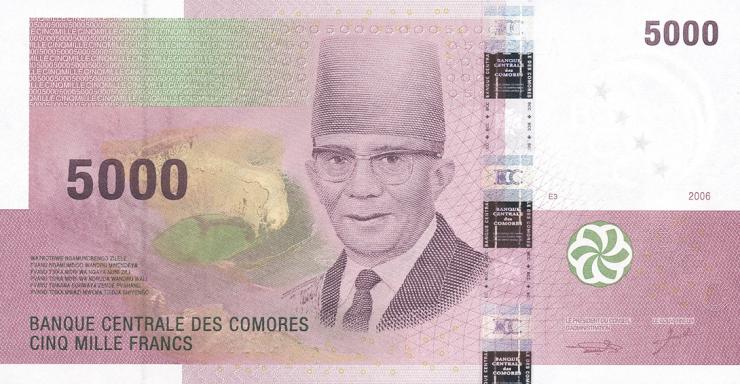 Komoren / Comoros P.18a 5000 Francs 2006 (1) 