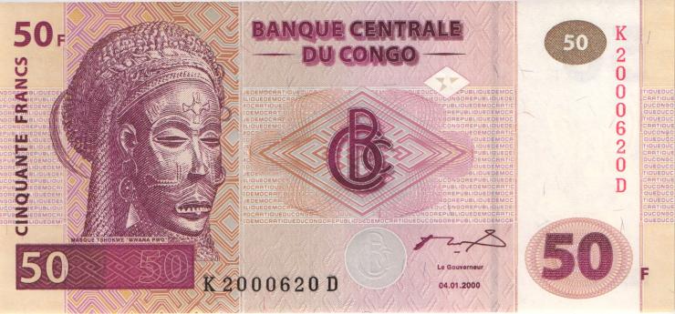 Kongo / Congo P.091 50 Francs 2000 (1) 