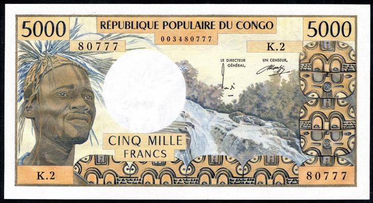 VR Kongo / Congo Republic  P.04b 5.000 Francs (1983) (1) 