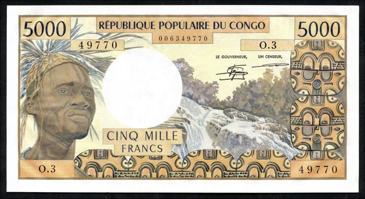 VR Kongo / Congo Republic P.04c 5000 Francs (1978) (1) U.2 