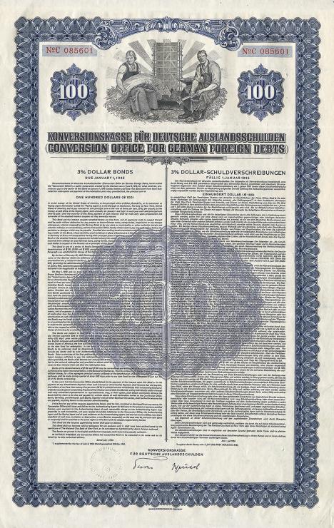 Konversionskasse Schuldverschreibung 100 $ vom 1. Juli 1936 (1) 