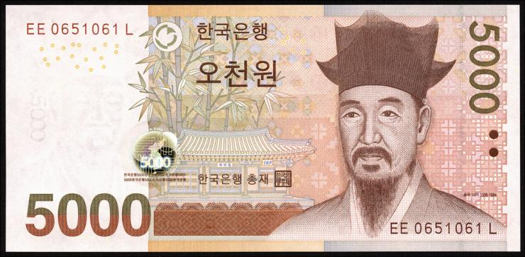 Südkorea / South Korea P.55  5000 Won (2006) (1) 