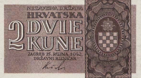 Kroatien / Croatia P.08b 2 Kuna 1942 (1) 