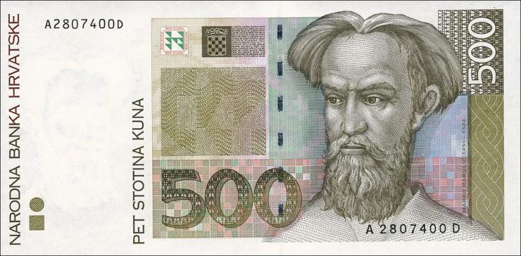 Kroatien / Croatia P.34 500 Kuna 1993 (1) 