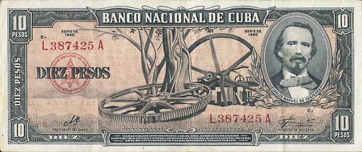 Kuba / Cuba P.088c 10 Pesos 1960 (1) 