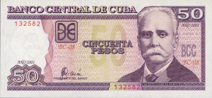 Kuba / Cuba P.119c 50 Pesos 2001 (1) 