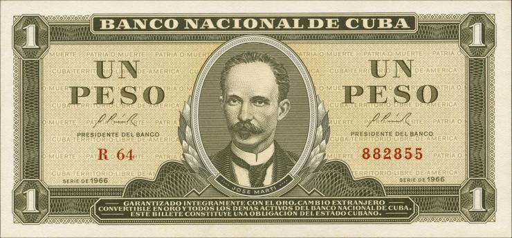 Kuba / Cuba P.094c 1 Peso 1965 (1) 