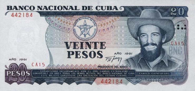 Kuba / Cuba P.110a 20 Pesos 1991 (1) 