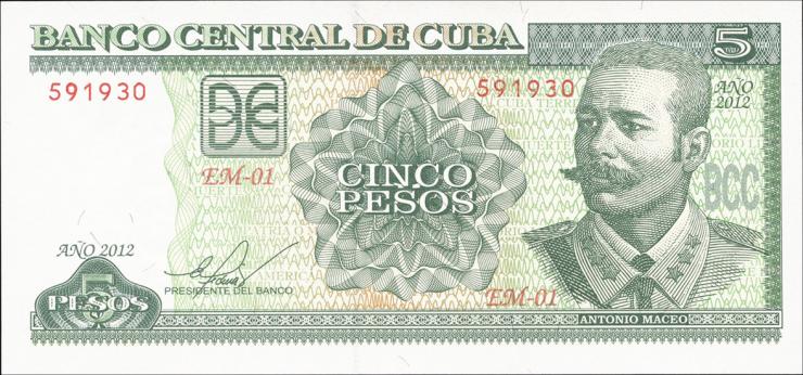 Kuba / Cuba P.116k 5 Pesos 2012 (1) 