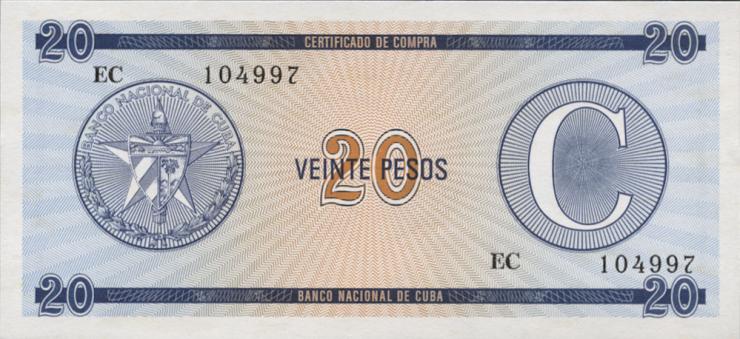 Kuba / Cuba P.FX23 20 Pesos o.J. Serie C (1) 