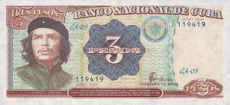 Kuba / Cuba P.113 3 Pesos 1995 Che Guevara (1) 