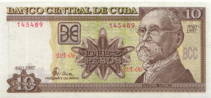 Kuba / Cuba P.117a 10 Pesos 1997 (1) 