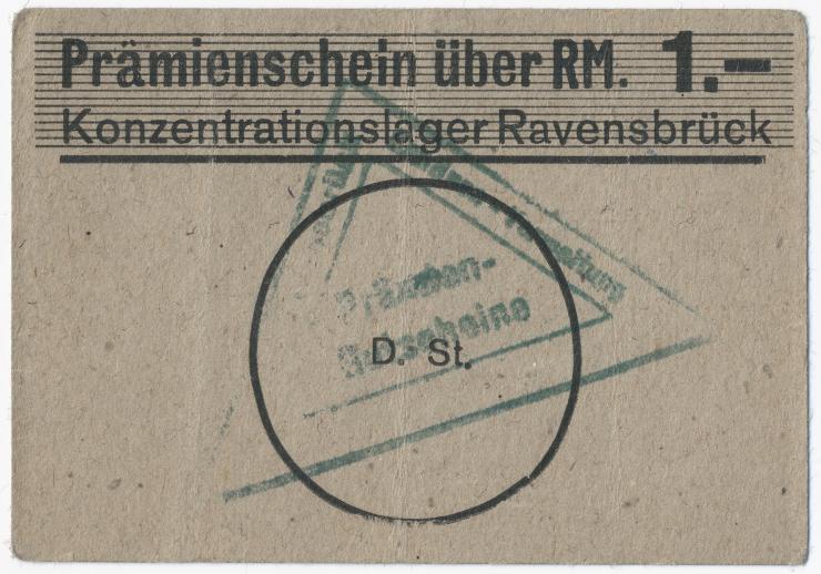 KZ Ravensbrück 1.- RM (1939) Kantinen-Verwaltung 