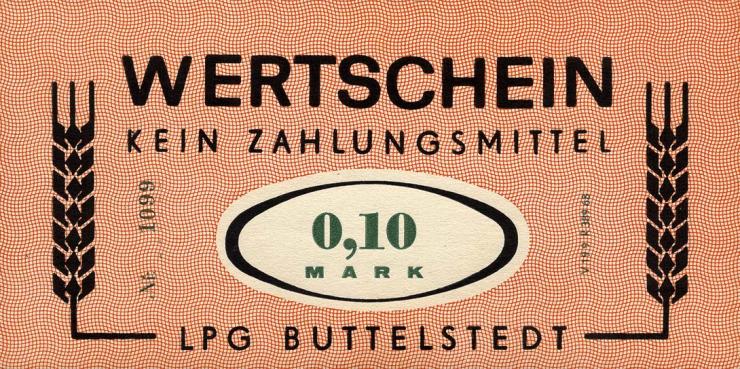 L.017.1/8 LPG Buttelstedt "Einheit" 0,10 - 100 Mark (1) 