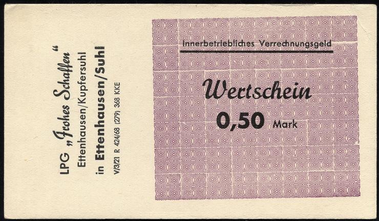 L.027.2 LPG Ettenhausen/Kupfersuhl "Frohes Schaffen" 0,50 Mark (1) 