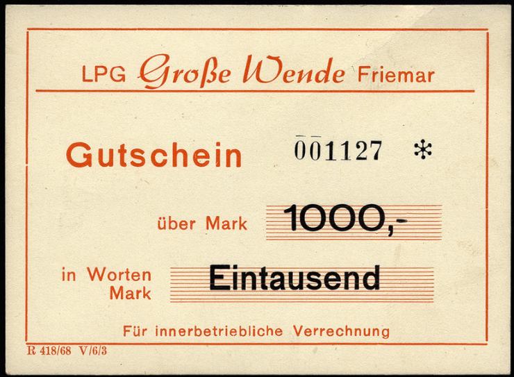 L.030.6 LPG Friemar "Große Wende" 1000 Mark (1) 
