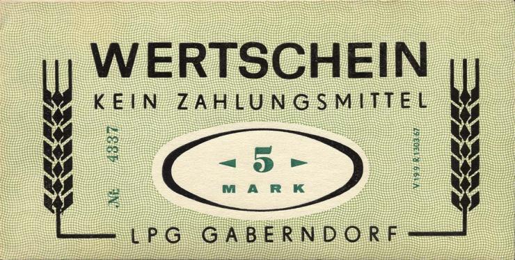 L.032.4 LPG Gaberndorf "Zur Warte" 5 Mark (1) 